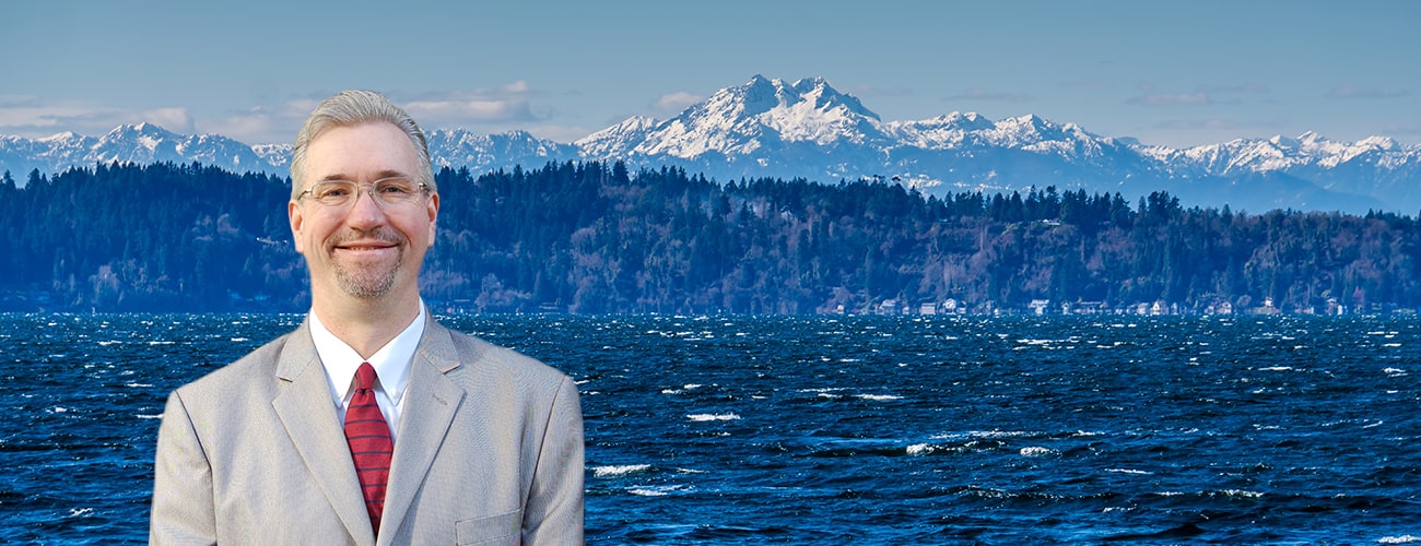 A view of the Olympic Mountains from Seahurst Beach Park in Burien