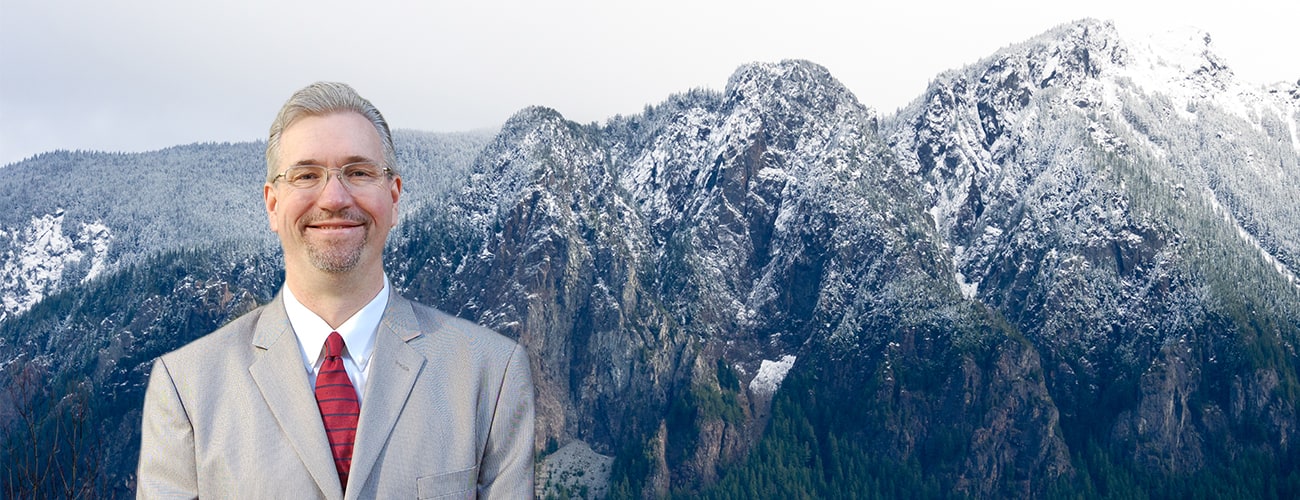 First snow over Mount near North Bend