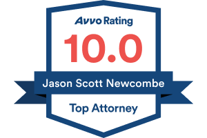Avvo Rating 10.0 badge for Jason Scott Newcombe Top Attorney