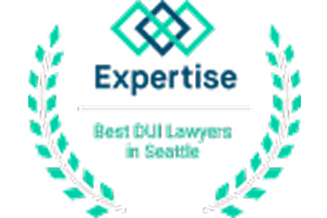 Expertise.com award badge for Best DUI Lawyers in Seattle with a green laurel wreath